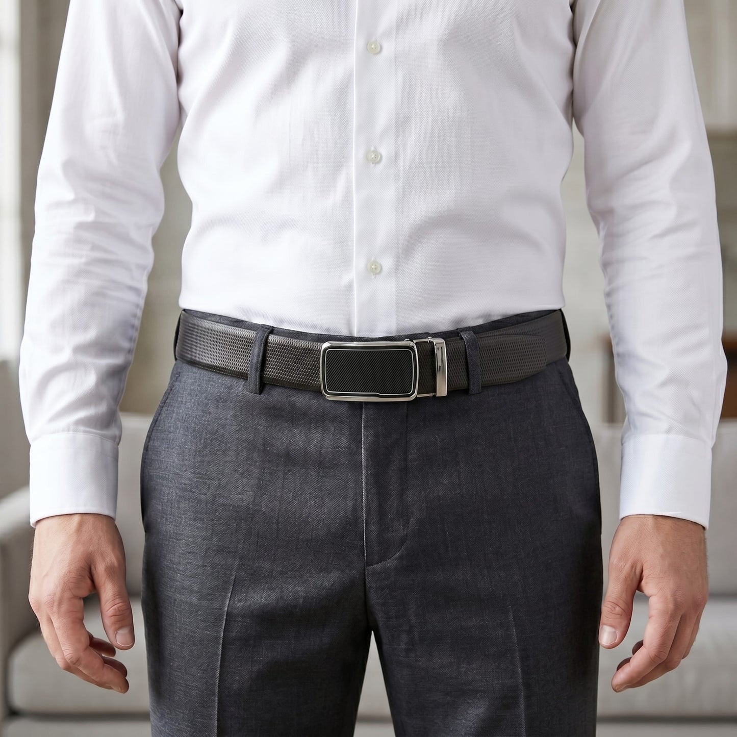 THE MEN THING Leather Belts Mens Genuine Leather Belt | 2 in 1 Reversible (Black & Brown) (1 Pc.) - SIGNORA