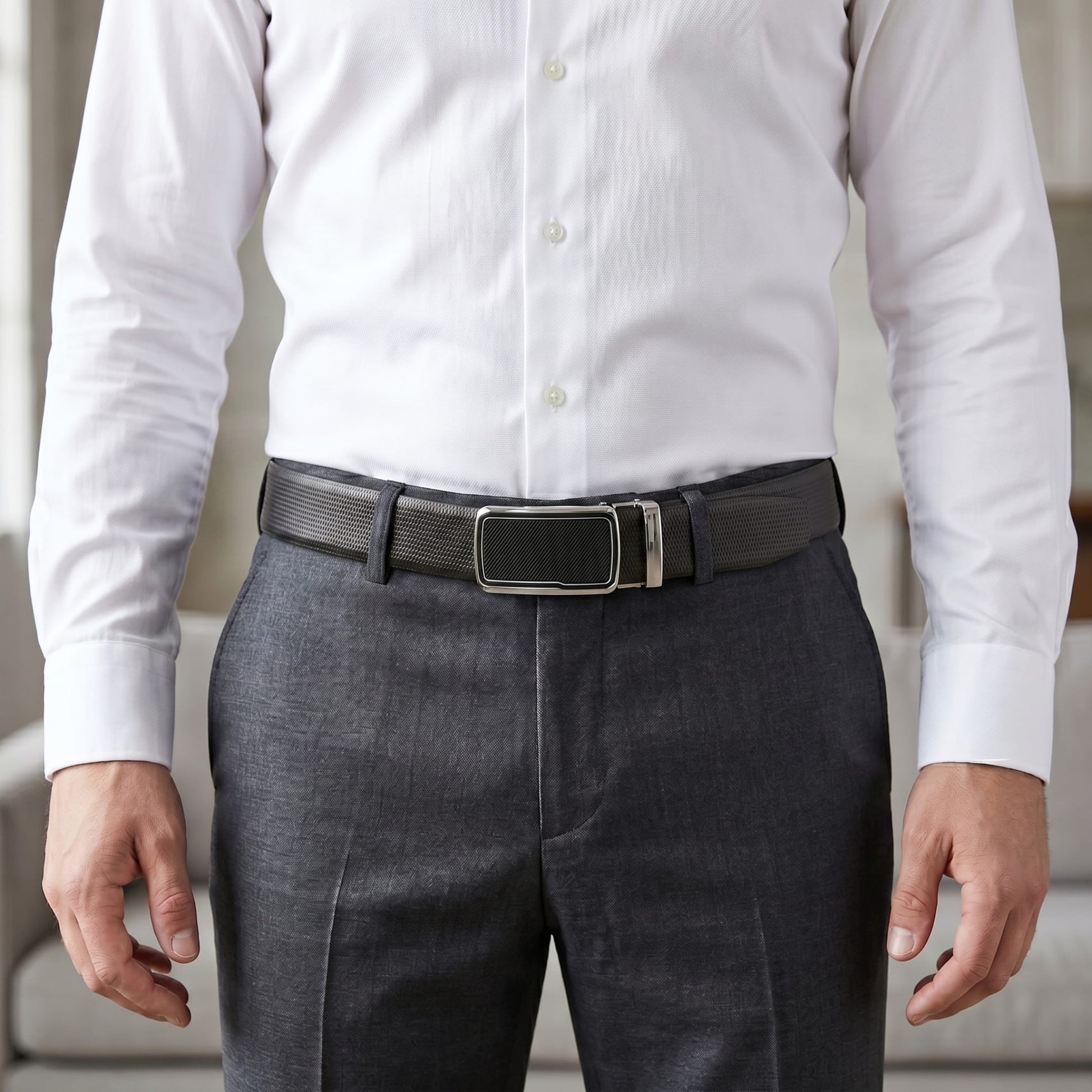 THE MEN THING Leather Belts Mens Genuine Leather Belt | 2 in 1 Reversible (Black & Brown) (1 Pc.) - SIGNORA