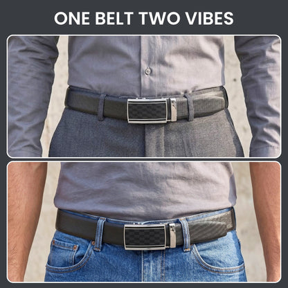 THE MEN THING Leather Belts Mens Genuine Leather Belt | 2 in 1 Reversible (Black & Brown) (1 Pc.) - SIGNORA-ARKON