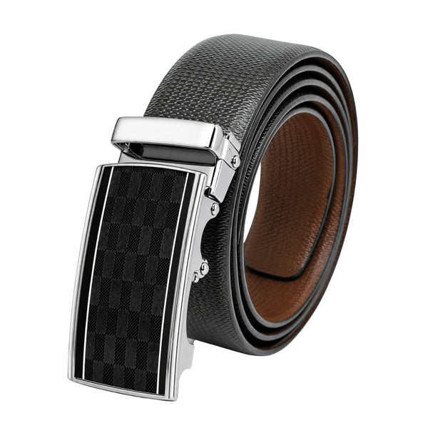 Mens Genuine Leather Belt | 2 in 1 Reversible (Black & Brown) (1 Pc.) - SIGNORA-ARKON