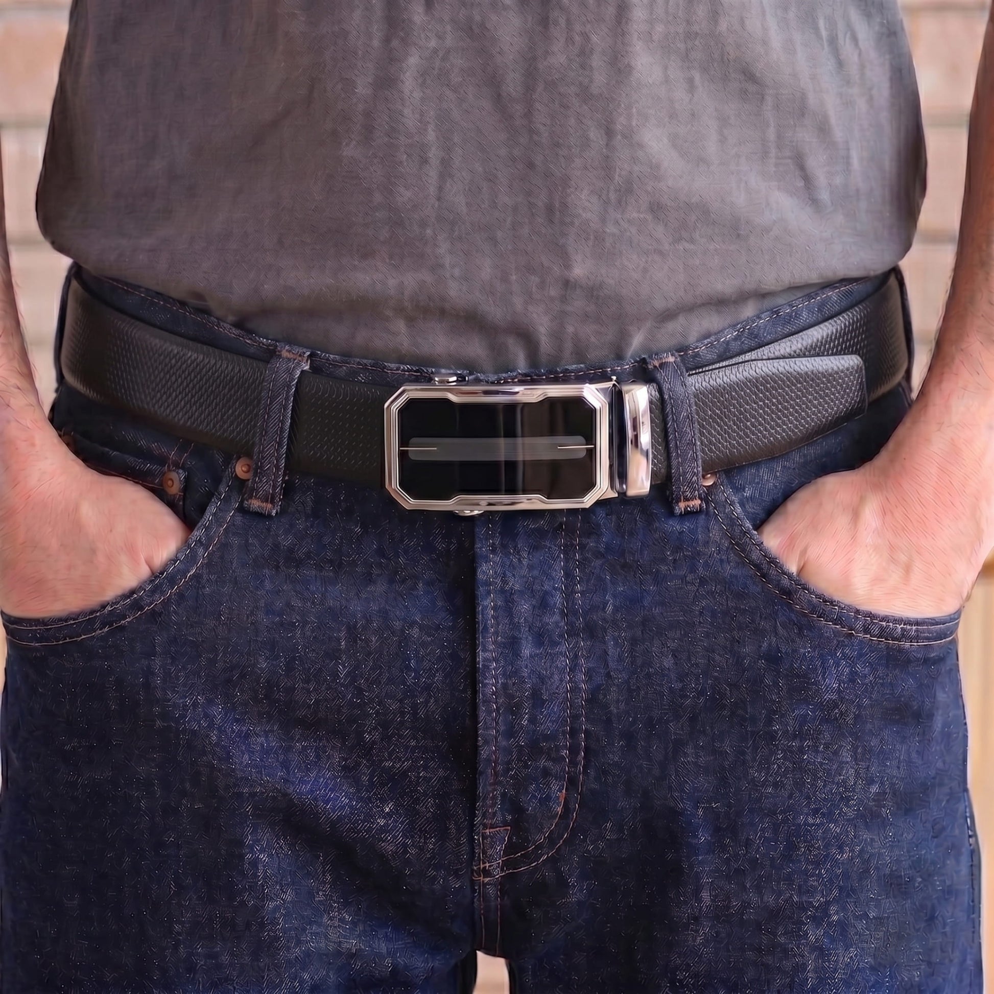 THE MEN THING Leather Belts Mens Genuine Leather Belt | 2 in 1 Reversible (Black & Brown) (1 Pc.) - SIGNORA - AVENZO
