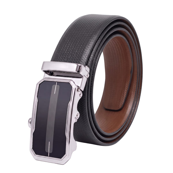Mens Genuine Leather Belt | 2 in 1 Reversible (Black & Brown) (1 Pc.) - SIGNORA - AVENZO