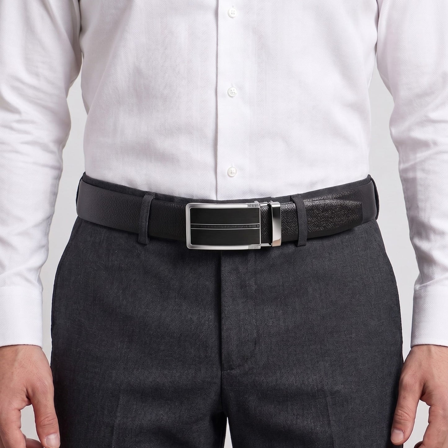 THE MEN THING Leather Belts Mens Genuine Leather Belt | 2 in 1 Reversible (Black & Brown) (1 Pc.) - SIGNORA - KRONIQ