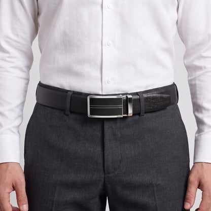 THE MEN THING Leather Belts Mens Genuine Leather Belt | 2 in 1 Reversible (Black & Brown) (1 Pc.) - SIGNORA - KRONIQ