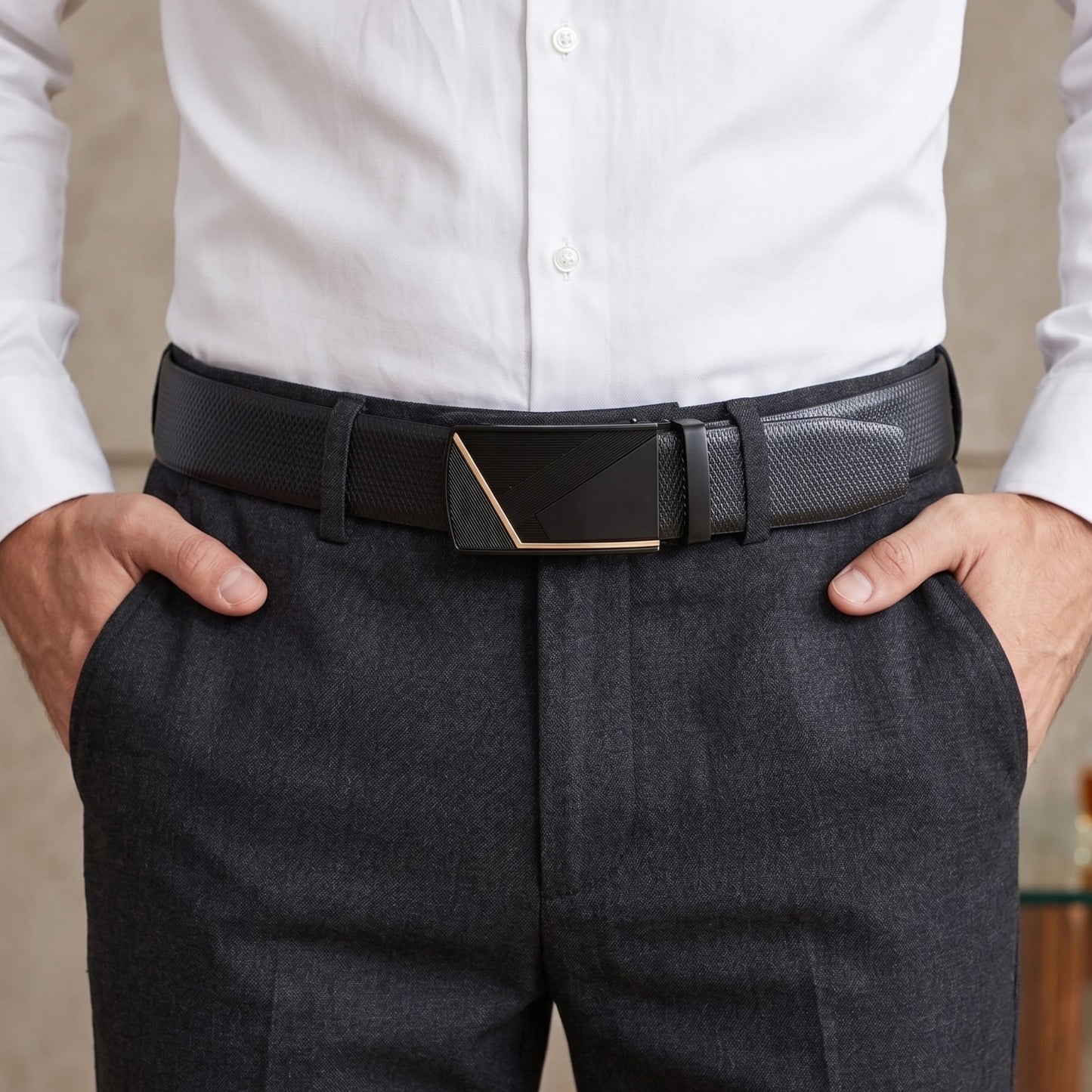 THE MEN THING Leather Belts Mens Genuine Leather Belt | 2 in 1 Reversible (Black & Brown) (1 Pc.) - SIGNORA - NOCTIS