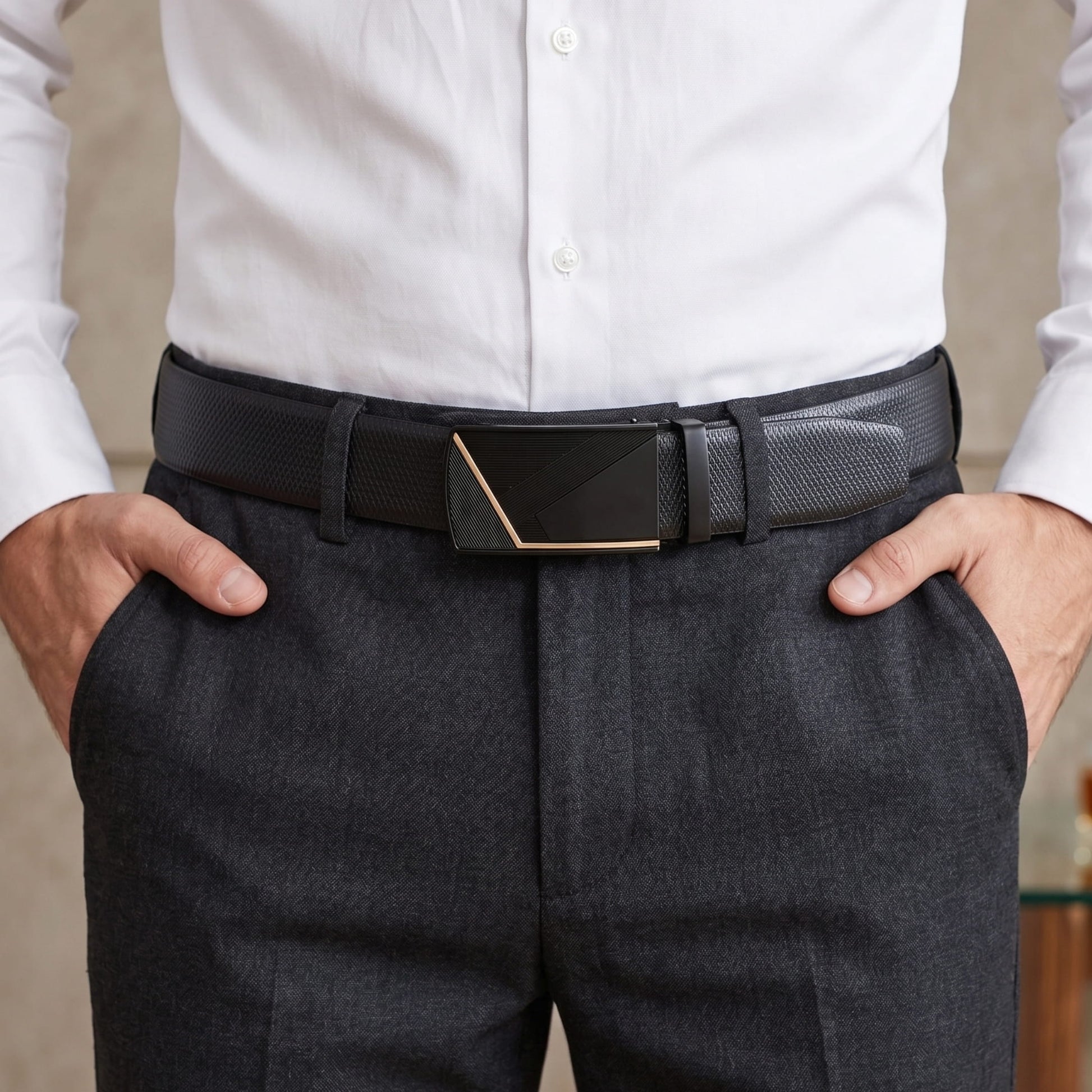 THE MEN THING Leather Belts Mens Genuine Leather Belt | 2 in 1 Reversible (Black & Brown) (1 Pc.) - SIGNORA - NOCTIS