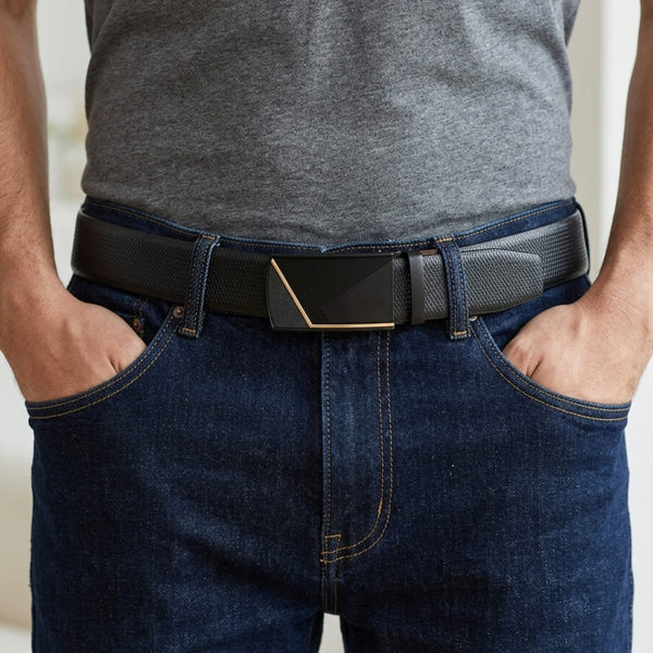 Mens Genuine Leather Belt | 2 in 1 Reversible (Black & Brown) (1 Pc.) - SIGNORA - NOCTIS