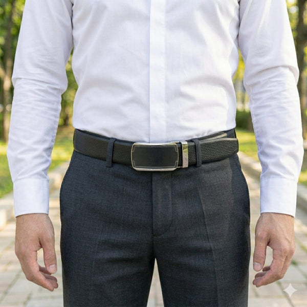 Mens Genuine Leather Belt | 2 in 1 Reversible (Black & Brown) (1 Pc.) - SIGNORA - ORLUX