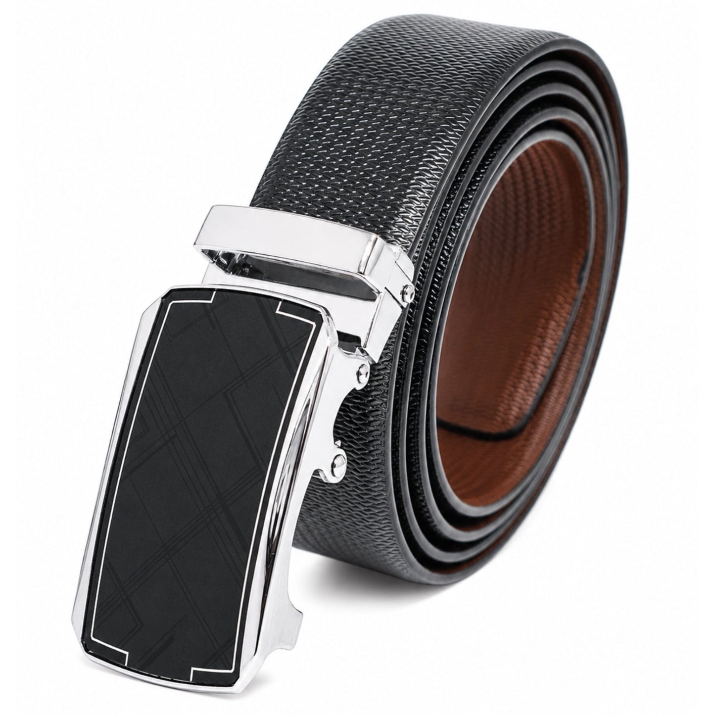 THE MEN THING Leather Belts Mens Genuine Leather Belt | 2 in 1 Reversible (Black & Brown) (1 Pc.) - SIGNORA - ORLUX
