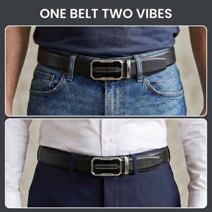 THE MEN THING Leather Belts Mens Genuine Leather Belt | 2 in 1 Reversible (Black & Brown) (1 Pc.) - SIGNORA-OVRIS