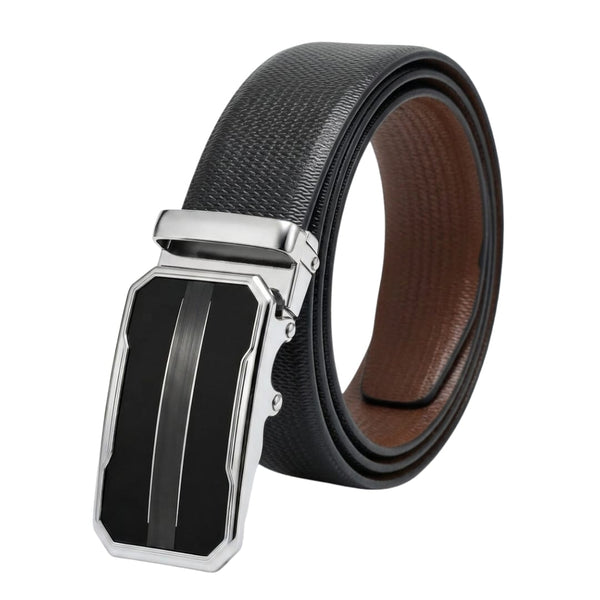 Mens Genuine Leather Belt | 2 in 1 Reversible (Black & Brown) (1 Pc.) - SIGNORA-OVRIS