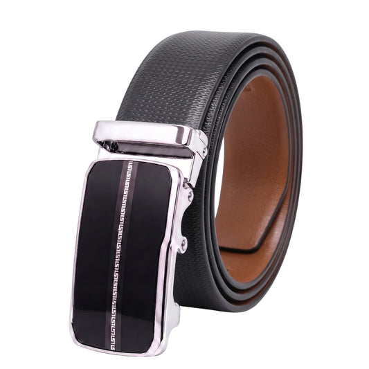 THE MEN THING Leather Belts Mens Genuine Leather Belt | 2 in 1 Reversible (Black & Brown) (1 Pc.) - SIGNORA-ROYVIC