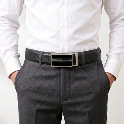 THE MEN THING Leather Belts Mens Genuine Leather Belt | 2 in 1 Reversible (Black & Brown) (1 Pc.) - SIGNORA - TREVION