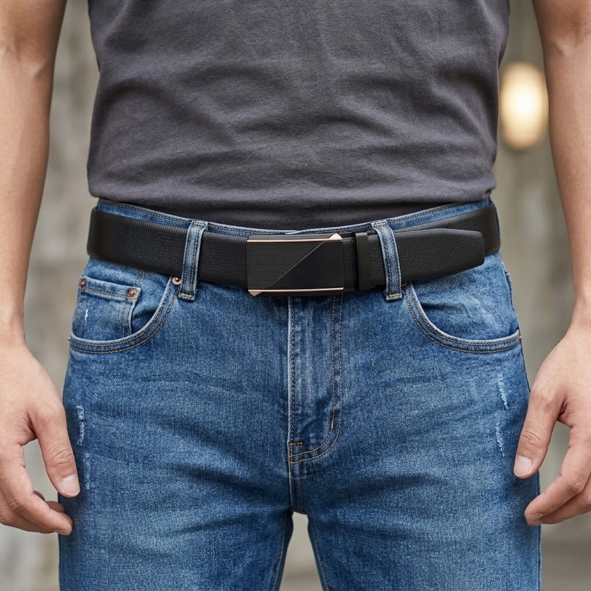 THE MEN THING Leather Belts Mens Genuine Leather Belt | 2 in 1 Reversible (Black & Brown) (1 Pc.) - SIGNORA -TRION