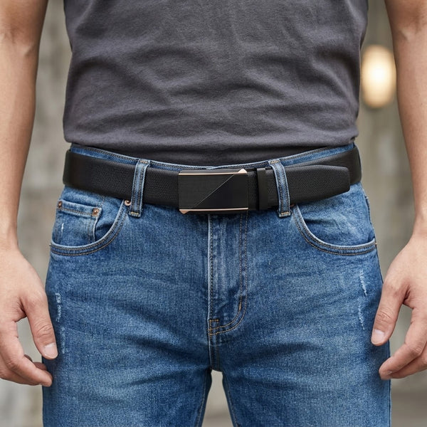 Mens Genuine Leather Belt | 2 in 1 Reversible (Black & Brown) (1 Pc.) - SIGNORA -TRION