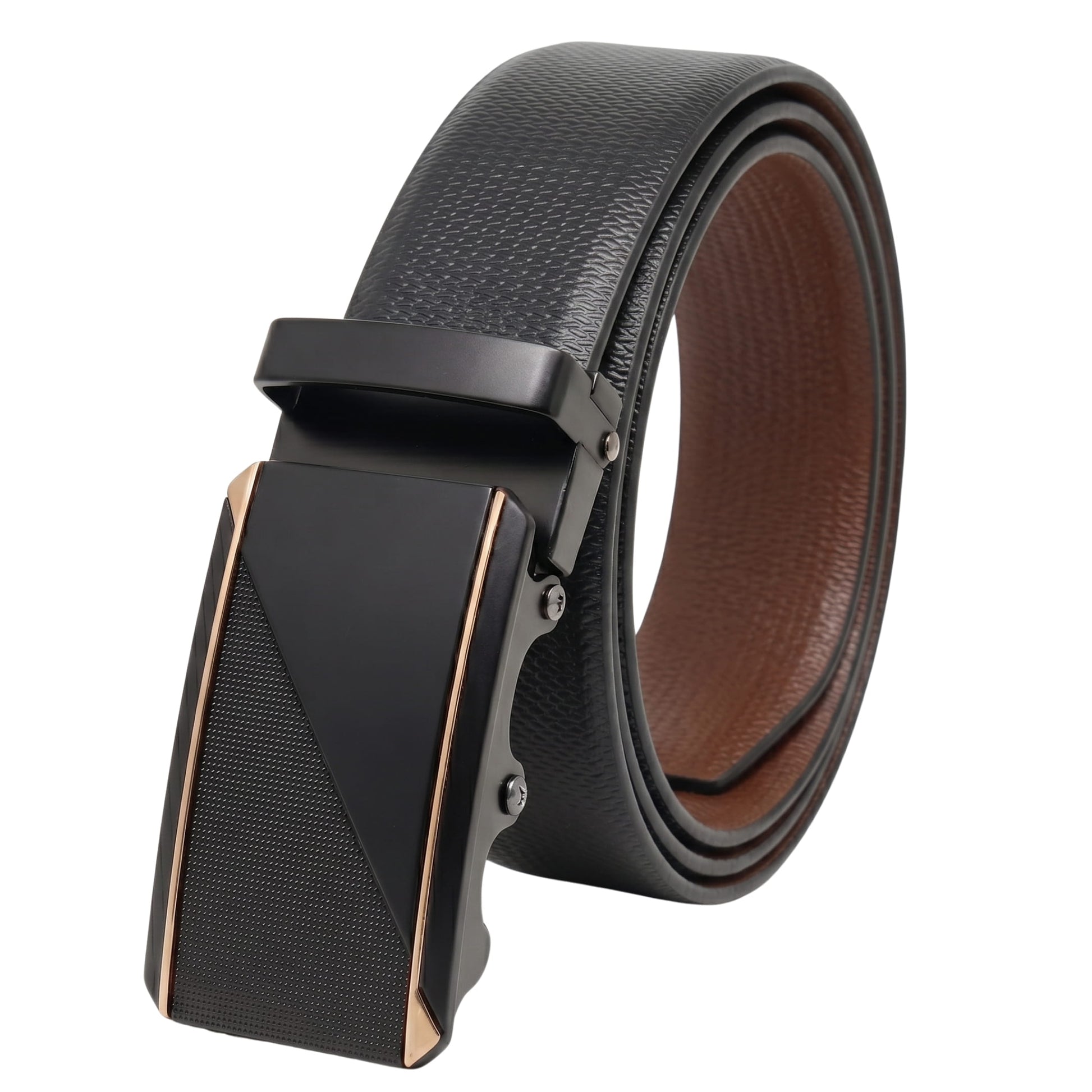 THE MEN THING Leather Belts Mens Genuine Leather Belt | 2 in 1 Reversible (Black & Brown) (1 Pc.) - SIGNORA -TRION