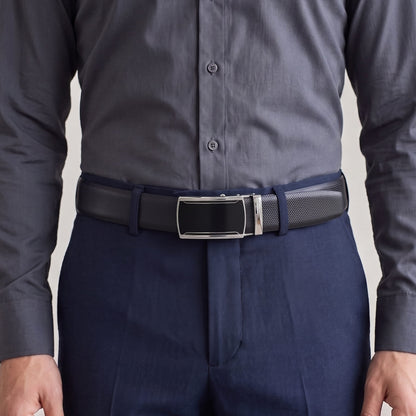 THE MEN THING Leather Belts Mens Genuine Leather Belt | 2 in 1 Reversible (Black & Brown) (1 Pc.) - SIGNORA - VELMIR