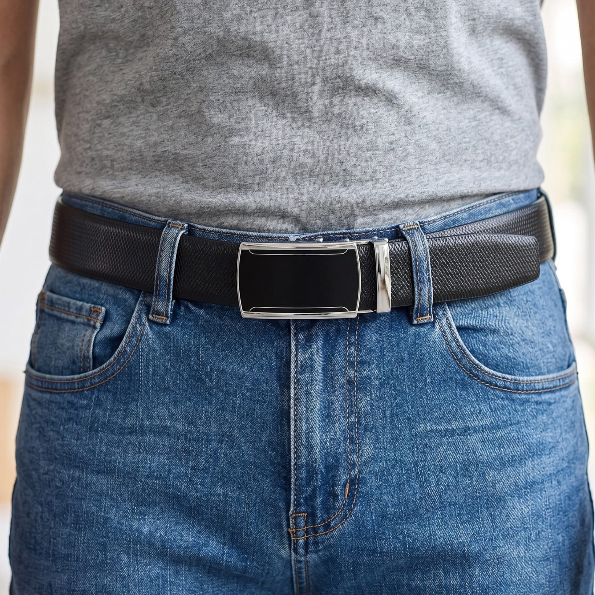 THE MEN THING Leather Belts Mens Genuine Leather Belt | 2 in 1 Reversible (Black & Brown) (1 Pc.) - SIGNORA - VELMIR