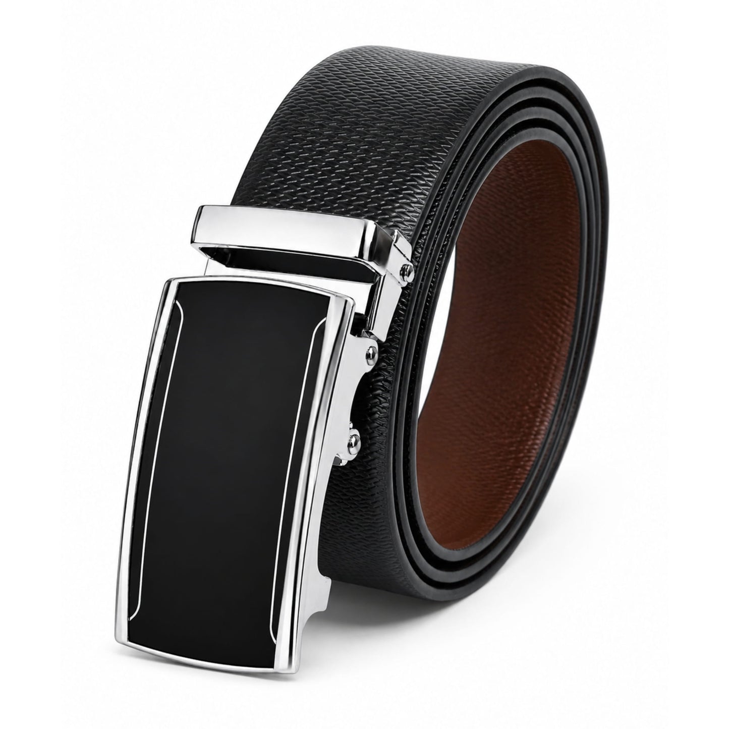 THE MEN THING Leather Belts Mens Genuine Leather Belt | 2 in 1 Reversible (Black & Brown) (1 Pc.) - SIGNORA - VELMIR
