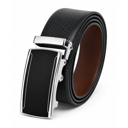 THE MEN THING Leather Belts Mens Genuine Leather Belt | 2 in 1 Reversible (Black & Brown) (1 Pc.) - SIGNORA - VELMIR