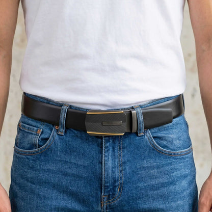 Mens 100% Genuine Leather Belt - VELARO Smooth Matte, REGALIX Textured Auto-Lock Buckle (Black & Brown Reversible) — Leather Belts for Men | THE MEN THING