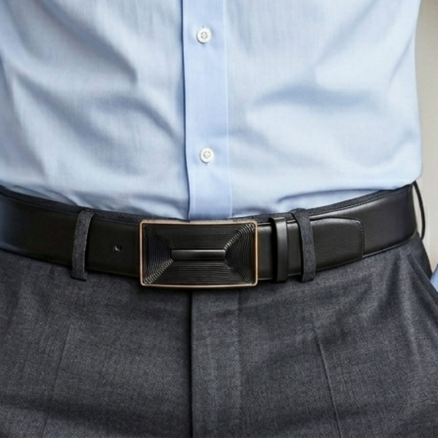 THE MEN THING Leather Belts Mens Genuine Leather Belt | 2 in 1 Reversible (Black & Brown) (1 Pc.) - VELARO