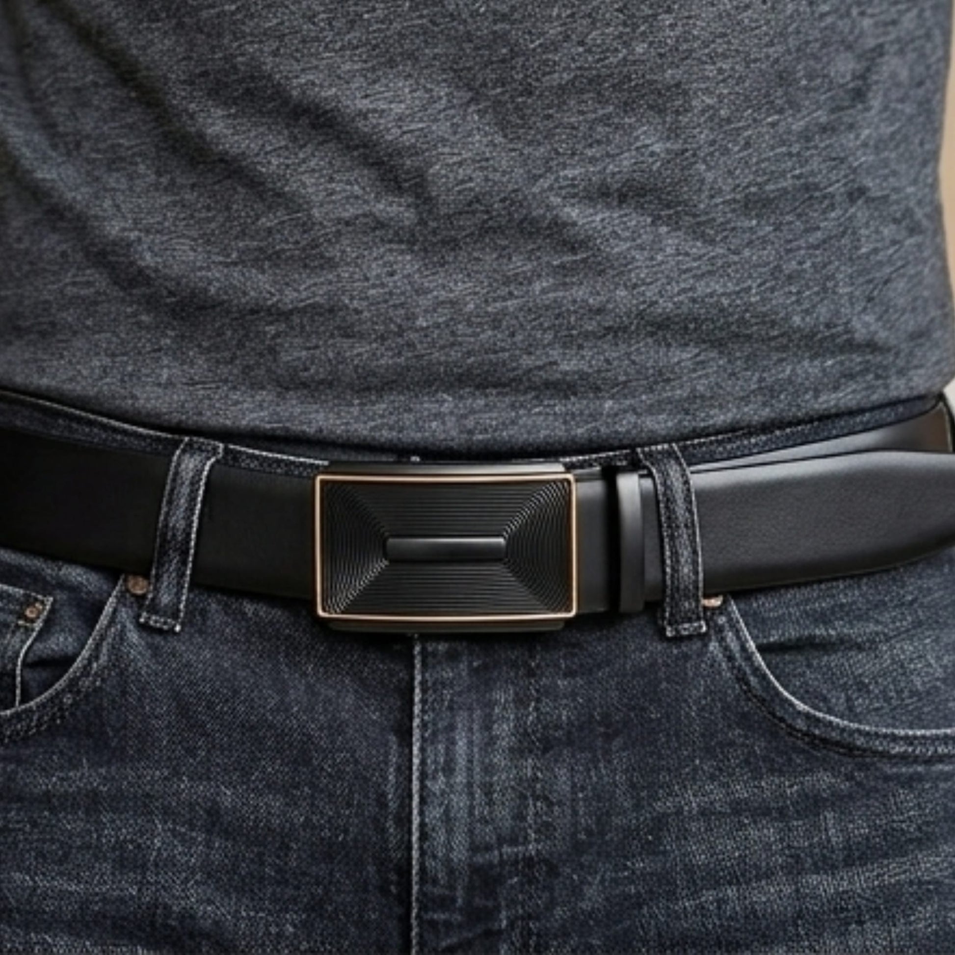THE MEN THING Leather Belts Mens Genuine Leather Belt | 2 in 1 Reversible (Black & Brown) (1 Pc.) - VELARO