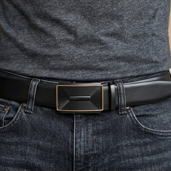 Mens Genuine Leather Belt | 2 in 1 Reversible (Black & Brown) (1 Pc.) - VELARO