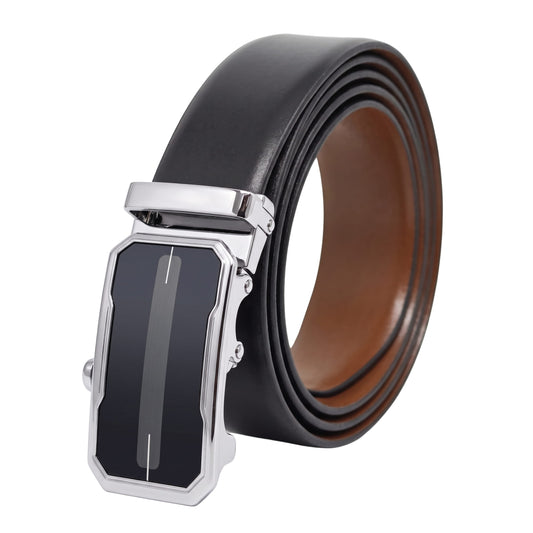 Mens Genuine Leather Belt | 2 in 1 Reversible (Black & Brown) (1 Pc.) - VELARO - AVENZO — Leather Belts for Men | THE MEN THING