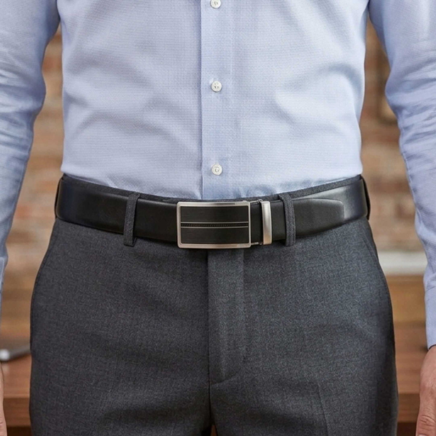 Mens Genuine Leather Belt | 2 in 1 Reversible (Black & Brown) (1 Pc.) - VELARO - KRONIQ — Leather Belts for Men | THE MEN THING
