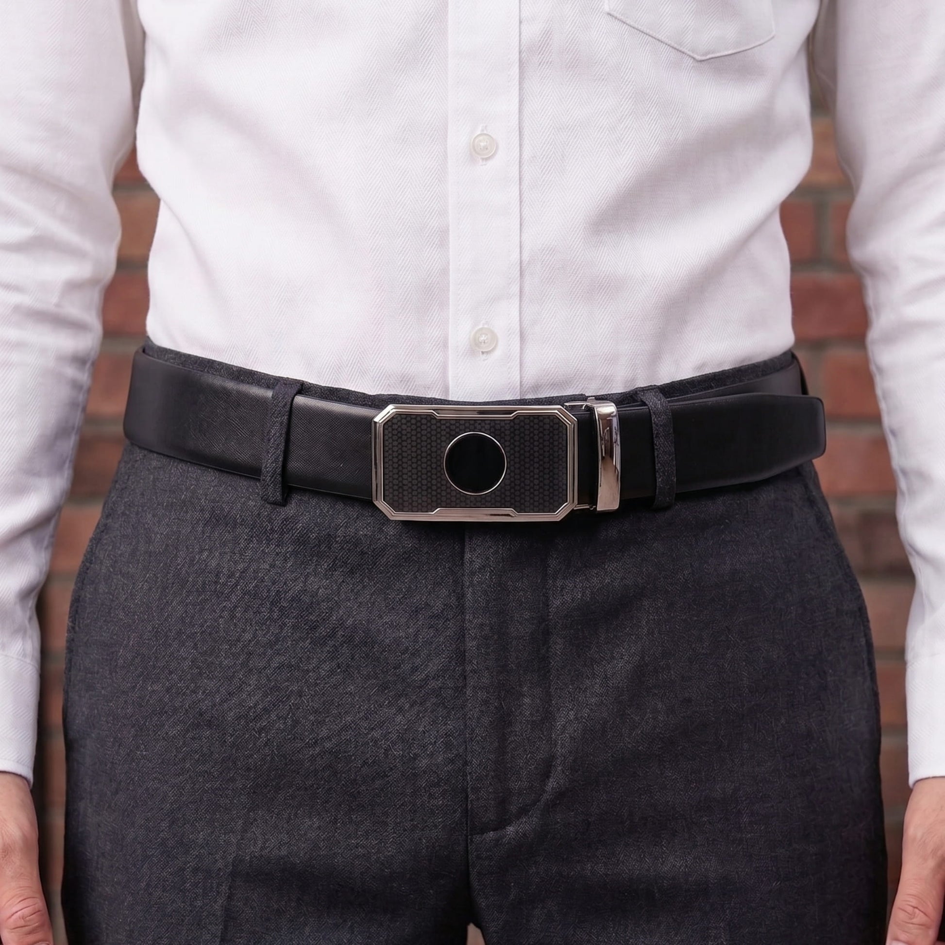 THE MEN THING Leather Belts Mens Genuine Leather Belt | 2 in 1 Reversible (Black & Brown) (1 Pc.) - VELARO - MONTREX