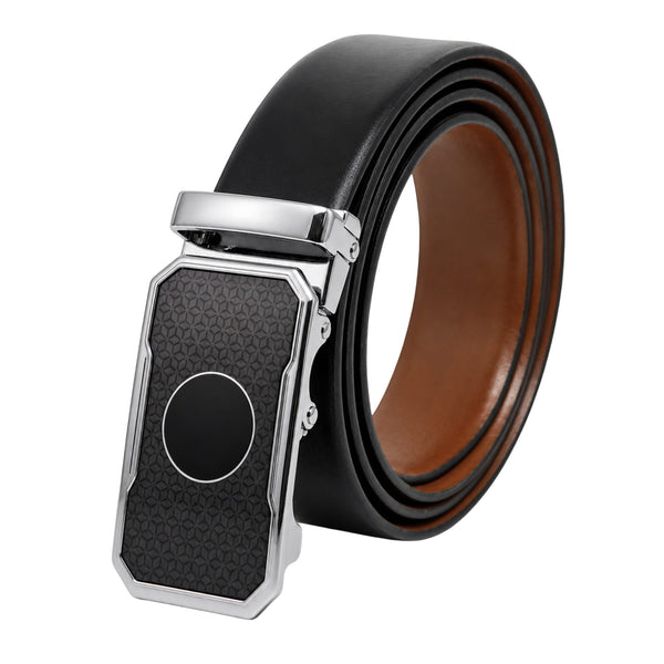 Mens Genuine Leather Belt | 2 in 1 Reversible (Black & Brown) (1 Pc.) - VELARO - MONTREX