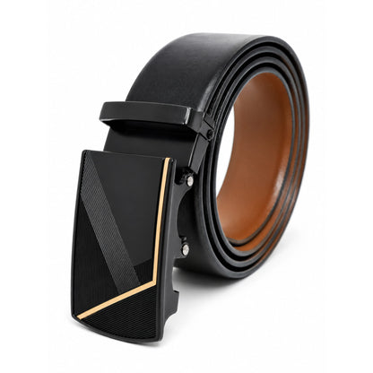 THE MEN THING Leather Belts Mens Genuine Leather Belt | 2 in 1 Reversible (Black & Brown) (1 Pc.) - VELARO - NOCTIS