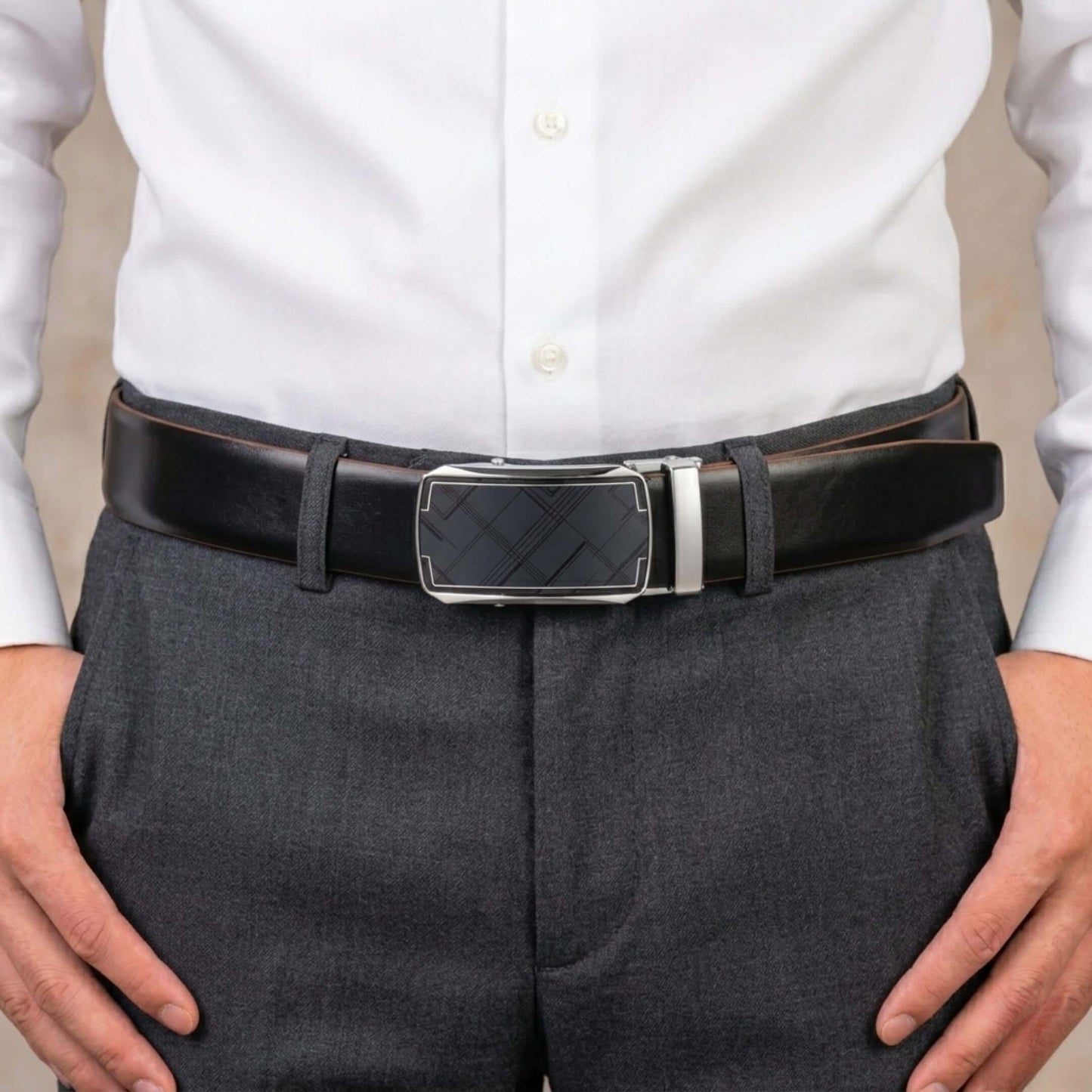 Mens Genuine Leather Belt | 2 in 1 Reversible (Black & Brown) (1 Pc.) - VELARO - ORLUX — Leather Belts for Men | THE MEN THING
