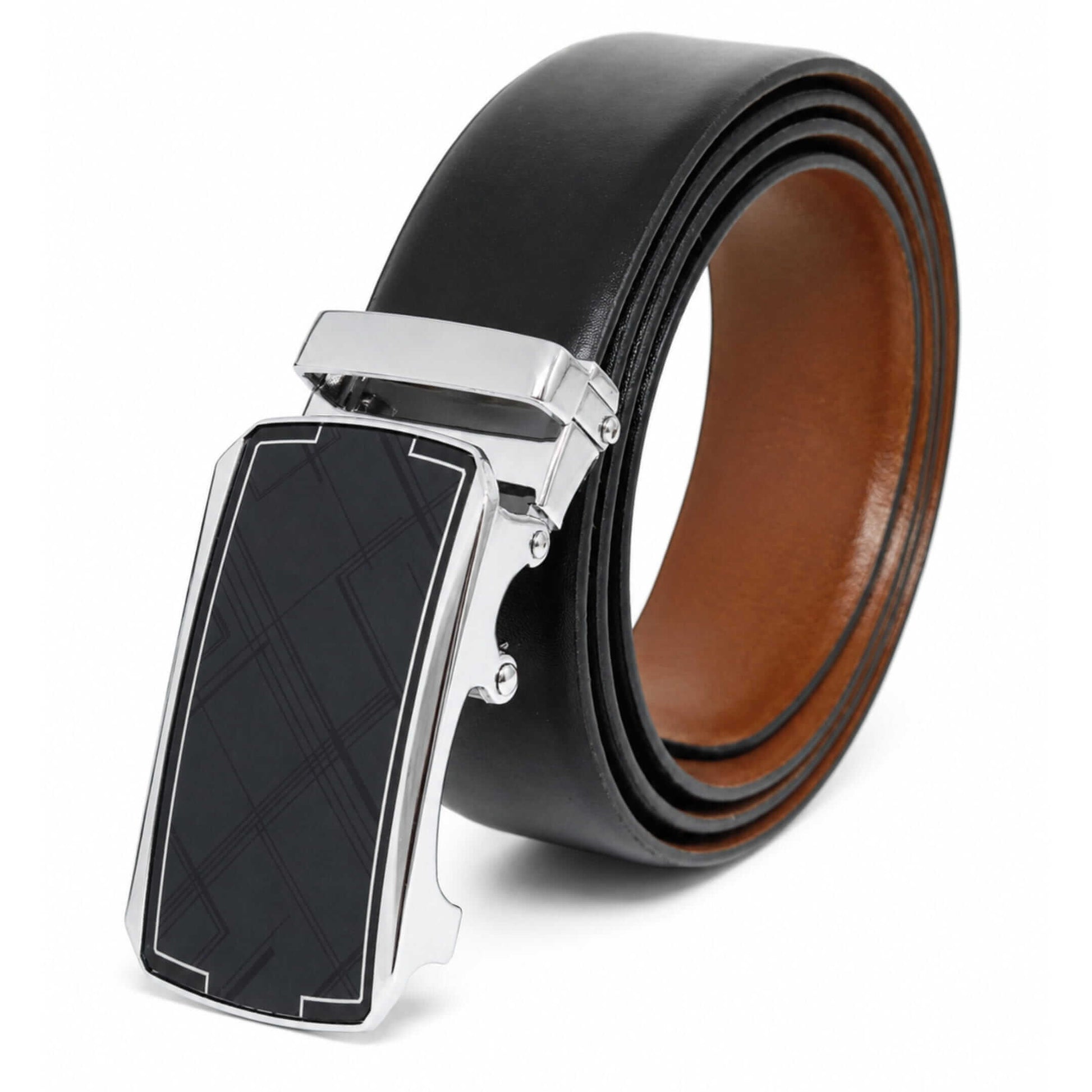 Mens Genuine Leather Belt | 2 in 1 Reversible (Black & Brown) (1 Pc.) - VELARO - ORLUX — Leather Belts for Men | THE MEN THING