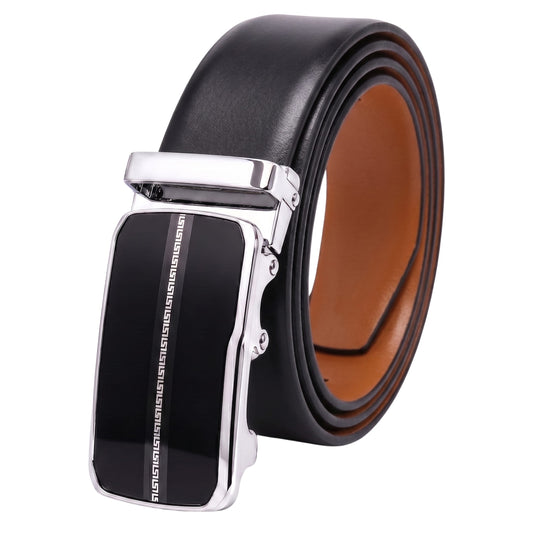 THE MEN THING Leather Belts Mens Genuine Leather Belt | 2 in 1 Reversible (Black & Brown) (1 Pc.) - VELARO-ROYVIC