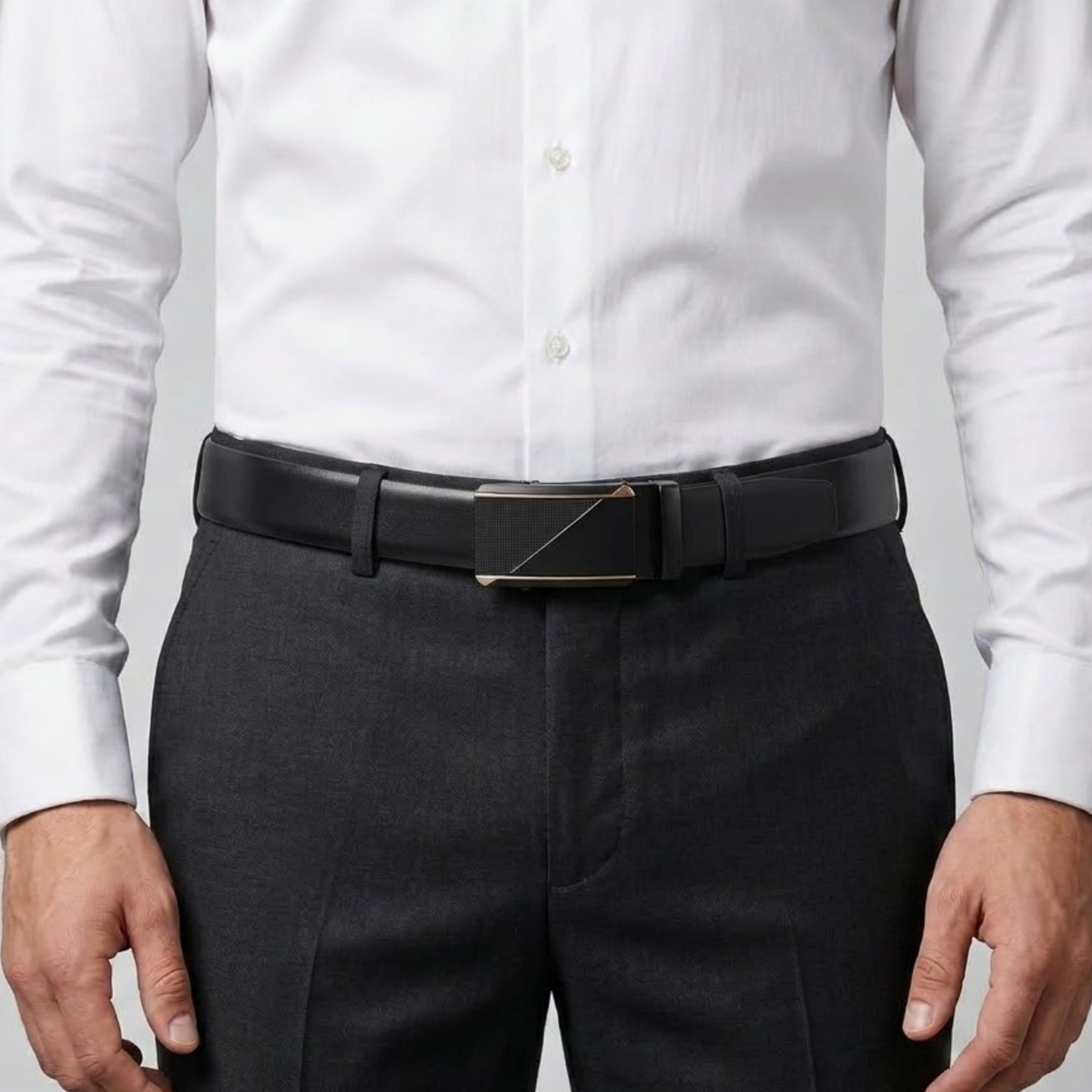 THE MEN THING Leather Belts Mens Genuine Leather Belt | 2 in 1 Reversible (Black & Brown) (1 Pc.) - VELARO -TRION