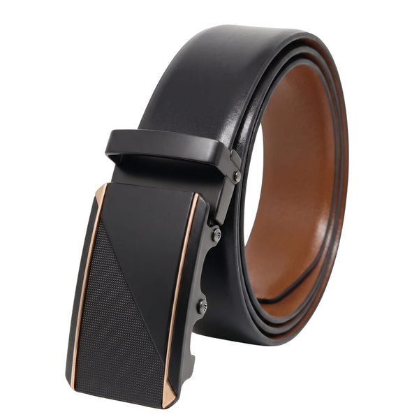 Mens Genuine Leather Belt | 2 in 1 Reversible (Black & Brown) (1 Pc.) - VELARO -TRION