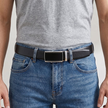 THE MEN THING Leather Belts Mens Genuine Leather Belt | 2 in 1 Reversible (Black & Brown) (1 Pc.) - VELARO - VELMIR