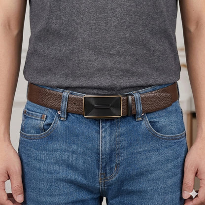 THE MEN THING Leather Belts Mens Genuine Leather Belt | 2 in 1 Reversible (Brown & Black) (1 Pc.) - LUXORIC