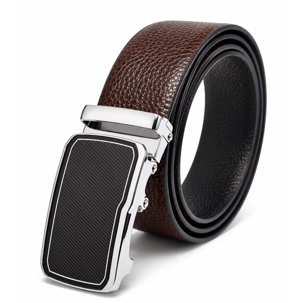 Mens Genuine Leather Belt | 2 in 1 Reversible (Brown & Black) (1 Pc.) - LUXORIC