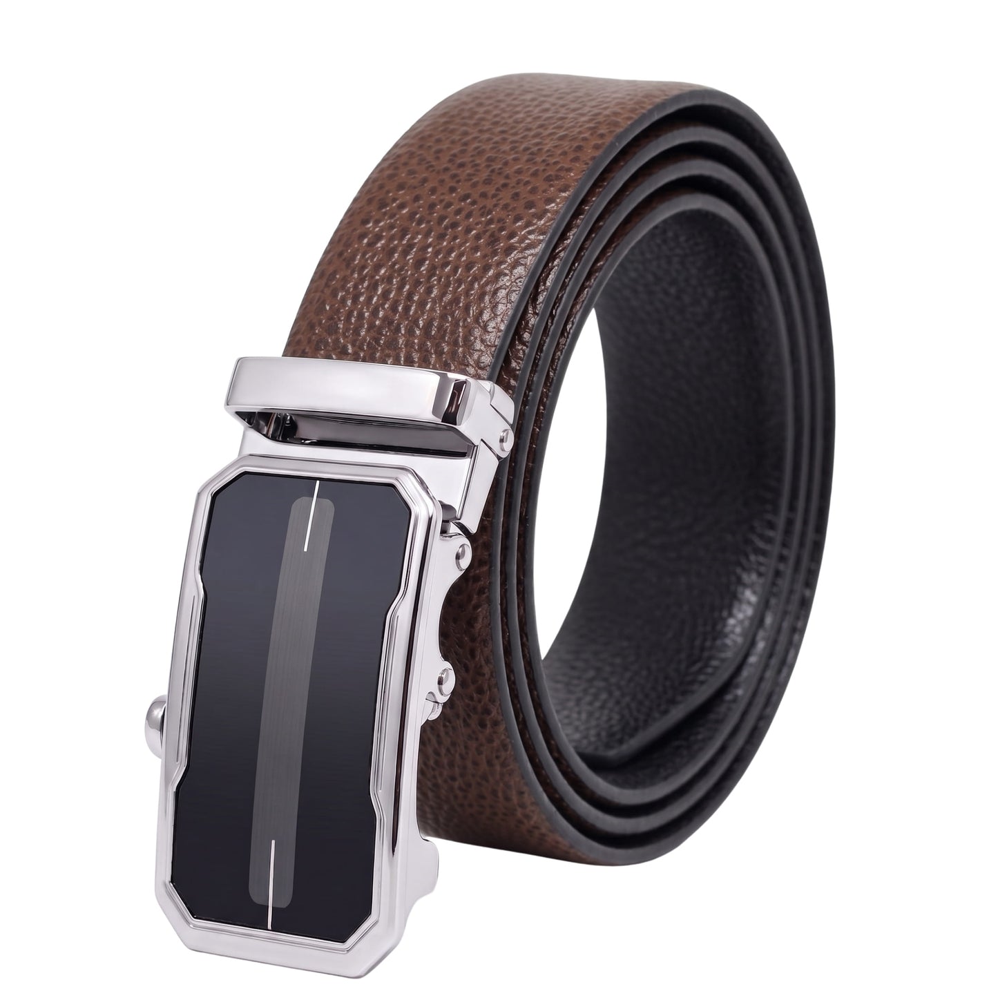 THE MEN THING Leather Belts Mens Genuine Leather Belt | 2 in 1 Reversible (Brown & Black) (1 Pc.) - LUXORIC - AVENZO
