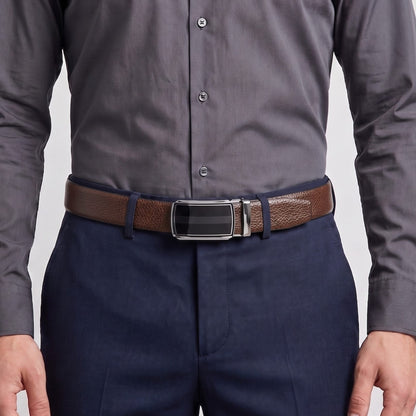THE MEN THING Leather Belts Mens Genuine Leather Belt | 2 in 1 Reversible (Brown & Black) (1 Pc.) - LUXORIC - KLYNT