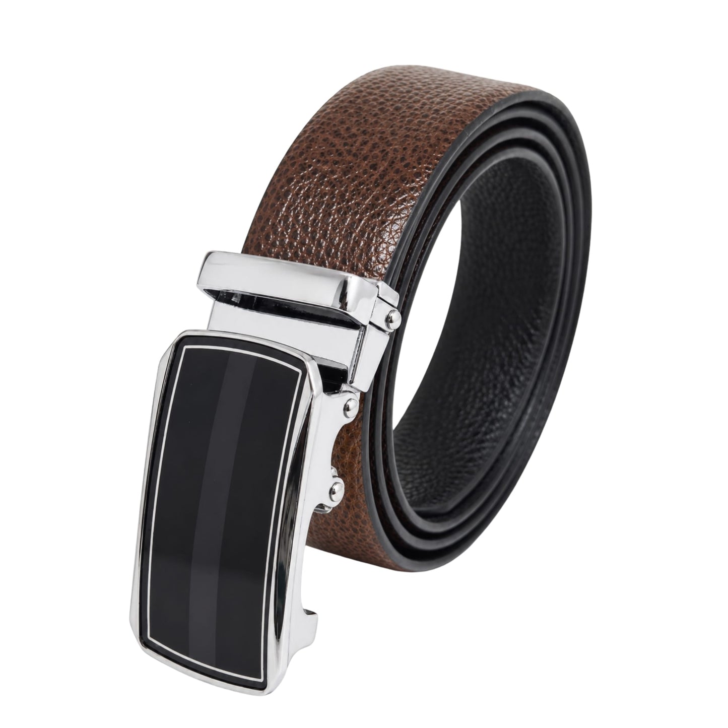 THE MEN THING Leather Belts Mens Genuine Leather Belt | 2 in 1 Reversible (Brown & Black) (1 Pc.) - LUXORIC - KLYNT