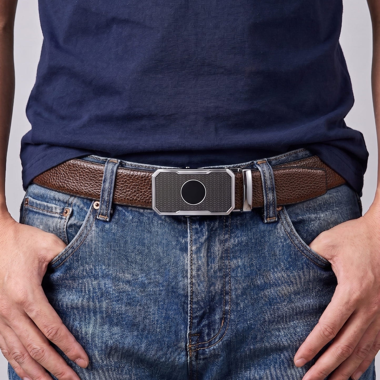 THE MEN THING Leather Belts Mens Genuine Leather Belt | 2 in 1 Reversible (Brown & Black) (1 Pc.) - LUXORIC - MONTREX
