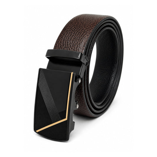 THE MEN THING Leather Belts Mens Genuine Leather Belt | 2 in 1 Reversible (Brown & Black) (1 Pc.) - LUXORIC - NOCTIS