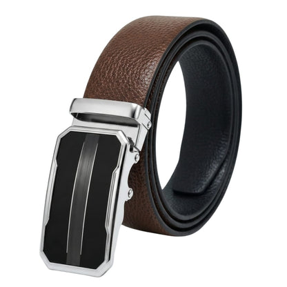 THE MEN THING Leather Belts Mens Genuine Leather Belt | 2 in 1 Reversible (Brown & Black) (1 Pc.) - LUXORIC-OVRIS
