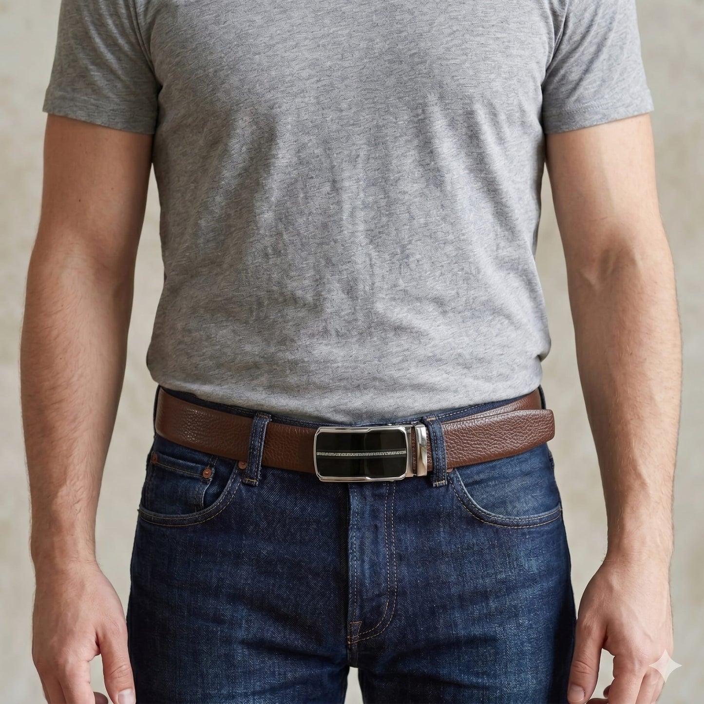 THE MEN THING Leather Belts Mens Genuine Leather Belt | 2 in 1 Reversible (Brown & Black) (1 Pc.) - LUXORIC-ROYVIC