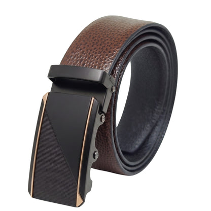 THE MEN THING Leather Belts Mens Genuine Leather Belt | 2 in 1 Reversible (Brown & Black) (1 Pc.) - LUXORIC -TRION