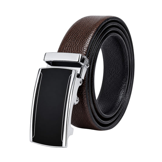 Mens Genuine Leather Belt | 2 in 1 Reversible (Brown & Black) (1 Pc.) - LUXORIC - VELMIR — Leather Belts for Men | THE MEN THING